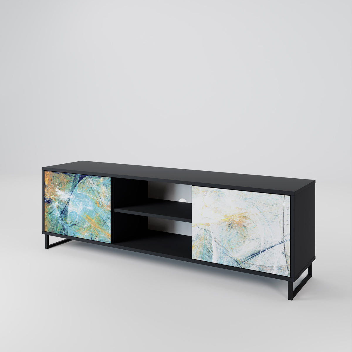 ABSTRACT THOUGHTS Mueble de TV de 2 Puertas