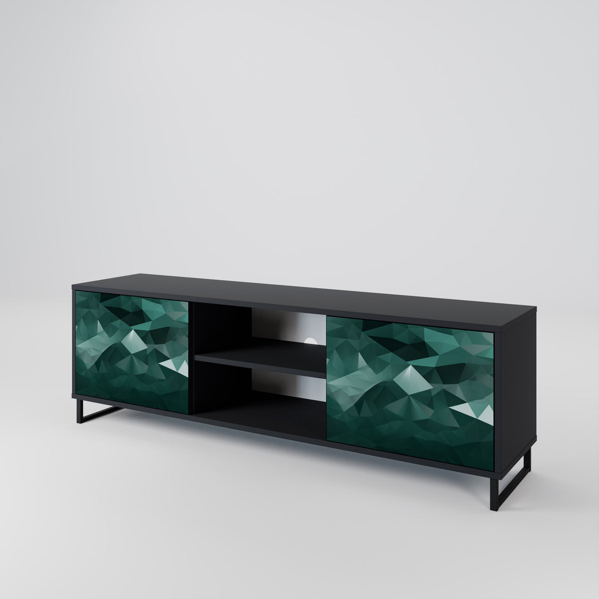 POLYGONAL FLOATING Mueble de TV de 2 Puertas
