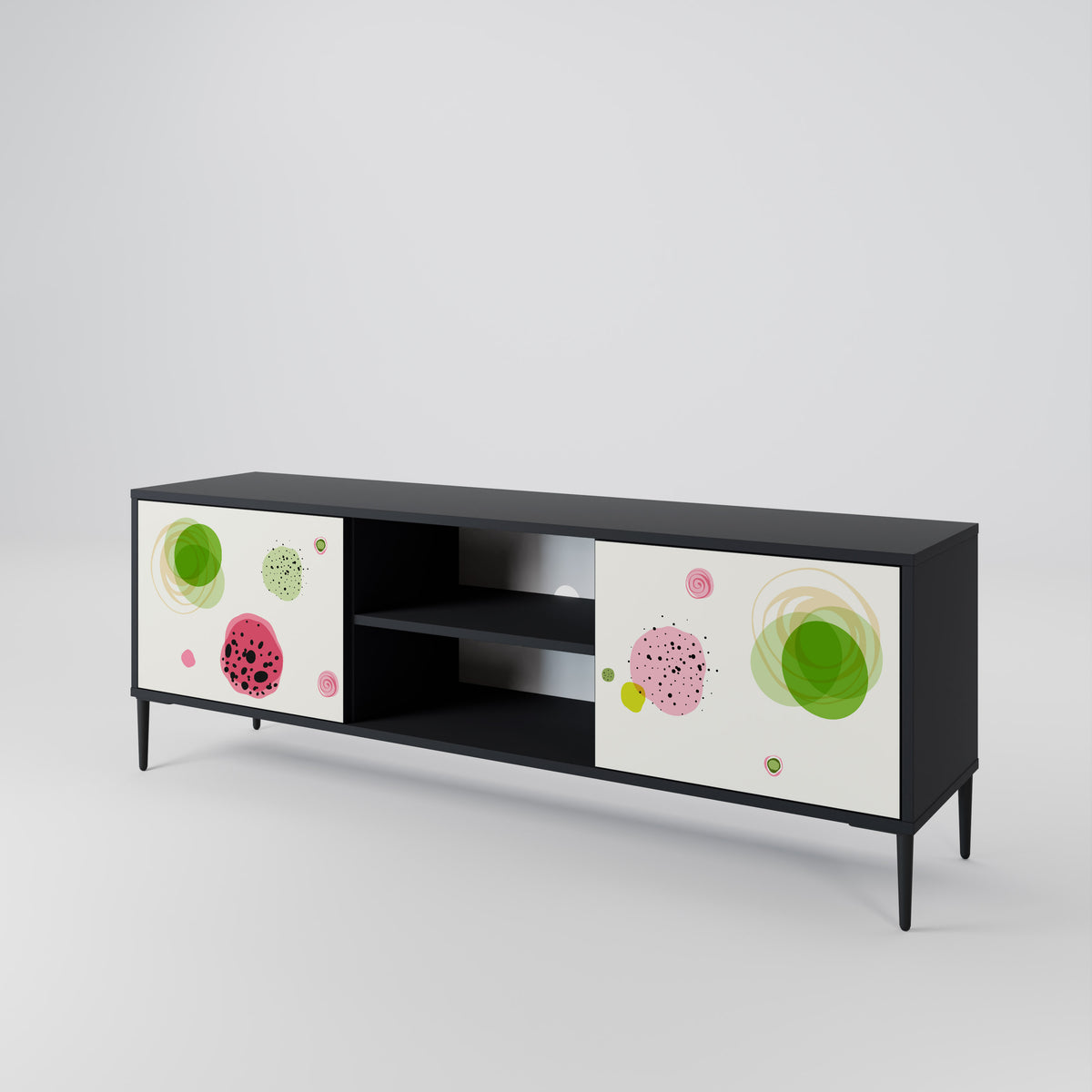 COLORFUL COSMOS Mueble de TV de 2 Puertas