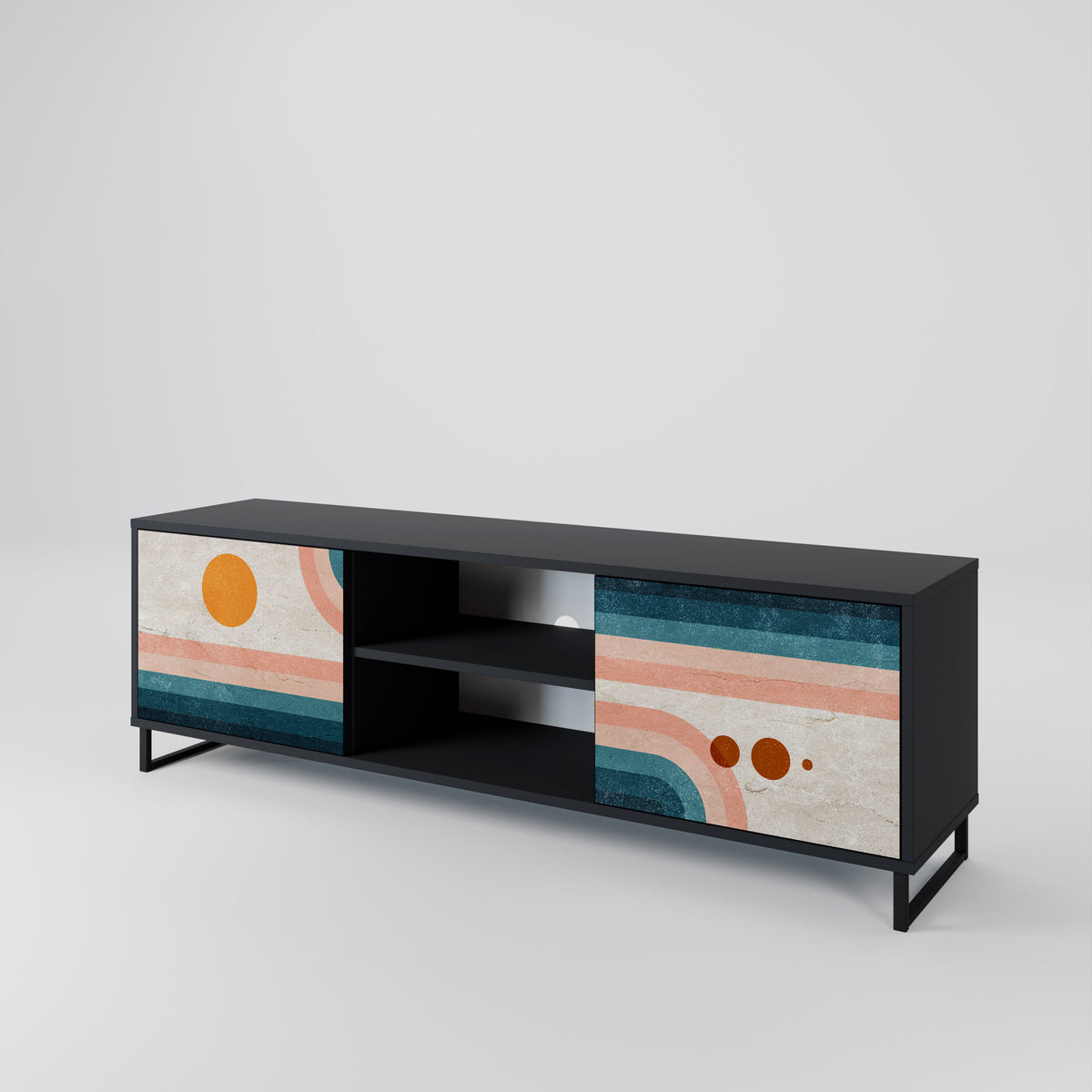 TWO HALVES Mueble de TV de 2 Puertas