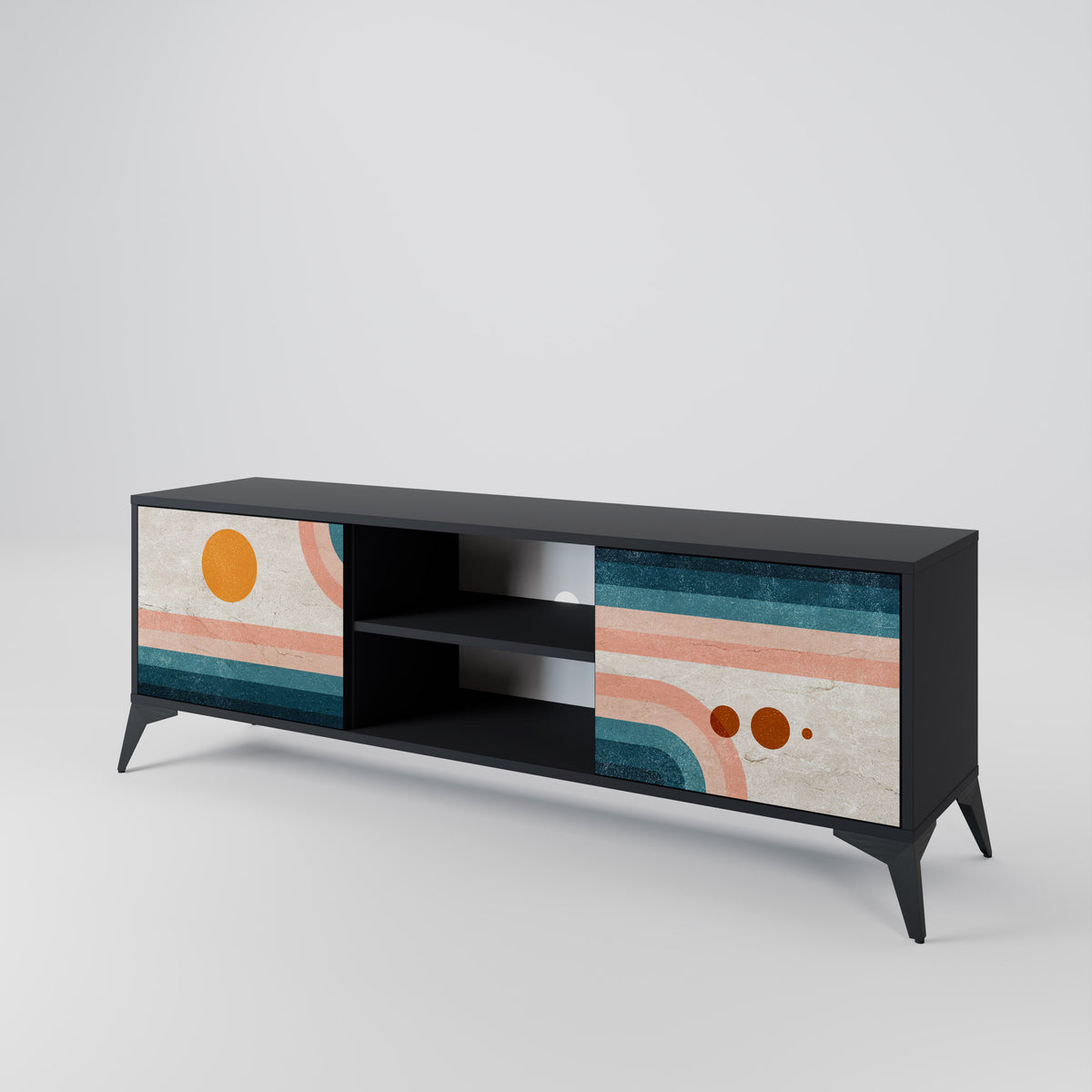 TWO HALVES Mueble de TV de 2 Puertas