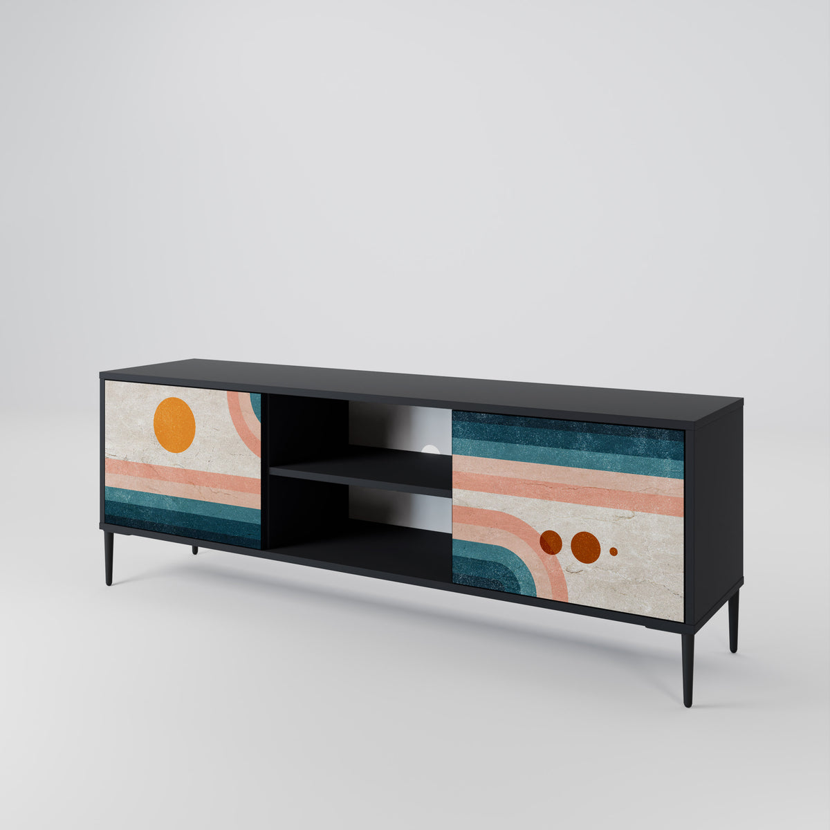 TWO HALVES Mueble de TV de 2 Puertas