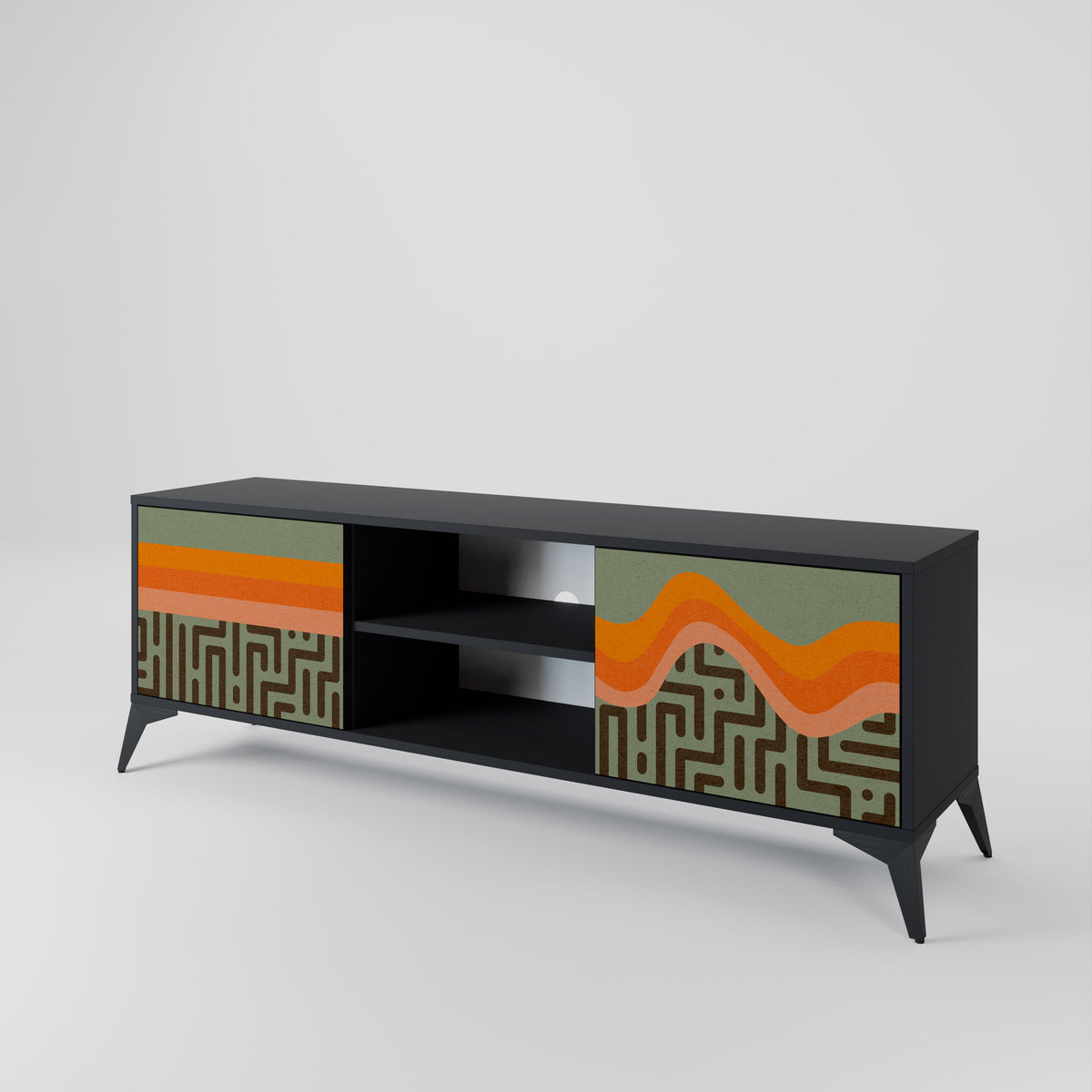 SIMPLE SOLUTIONS Mueble de TV de 2 Puertas