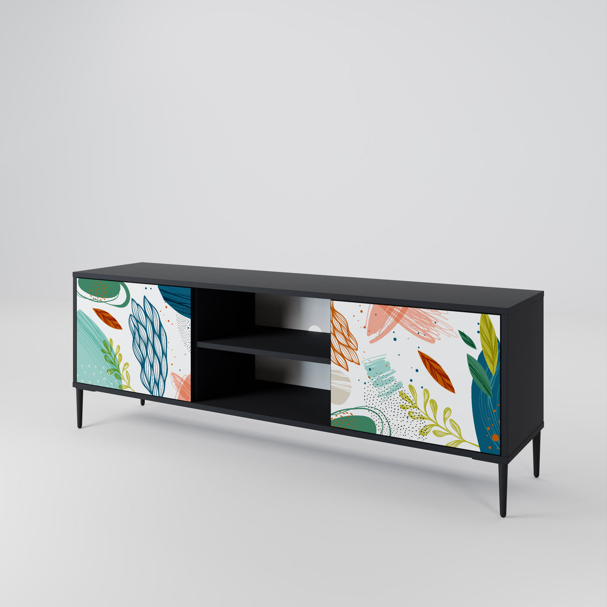 BOTANICAL HURRICANE Mueble de TV de 2 Puertas