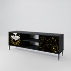 STELLAR CONSTELLATIONS Mueble de TV de 2 Puertas en Acabado Negro