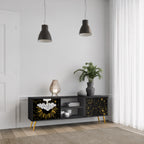 STELLAR CONSTELLATIONS Mueble de TV de 2 Puertas en Acabado Negro