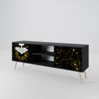 STELLAR CONSTELLATIONS Mueble de TV de 2 Puertas en Acabado Negro
