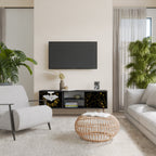 STELLAR CONSTELLATIONS Mueble de TV de 2 Puertas en Acabado Negro