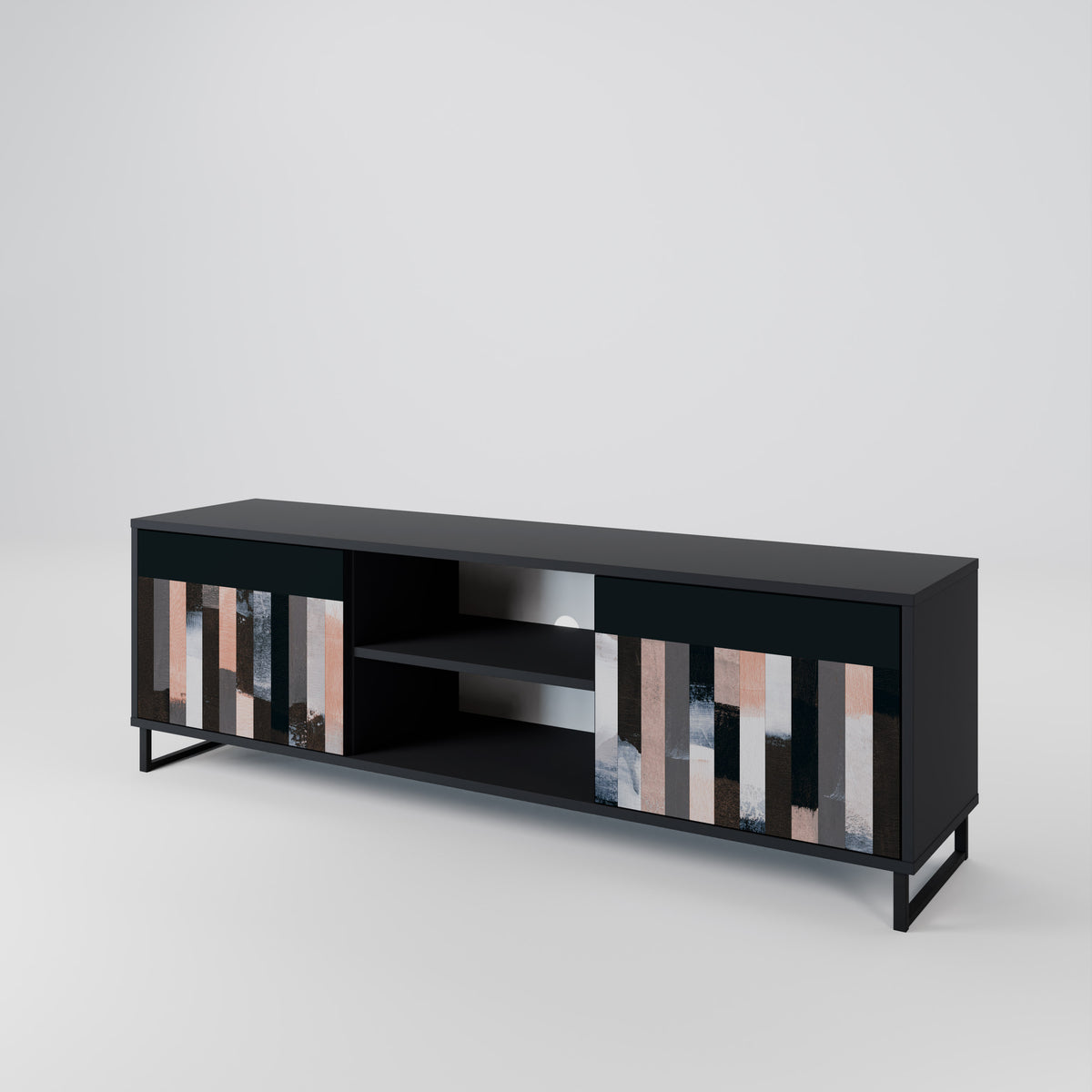 COLLAGE OF RECTANGLES Mueble de TV de 2 Puertas