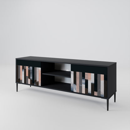 COLLAGE OF RECTANGLES Mueble de TV de 2 Puertas
