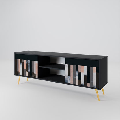 COLLAGE OF RECTANGLES Mueble de TV de 2 Puertas