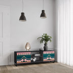 ROYAL COMPOSITION Mueble de TV de 2 Puertas en Acabado Negro