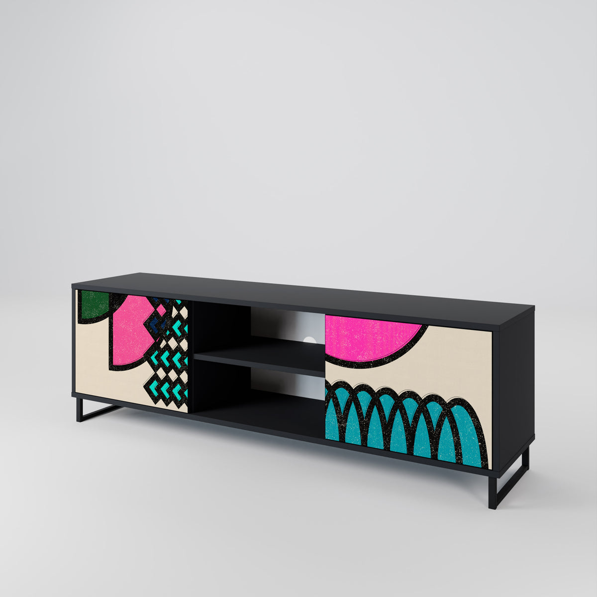 GEOMETRIC RHAPSODY Mueble de TV de 2 Puertas