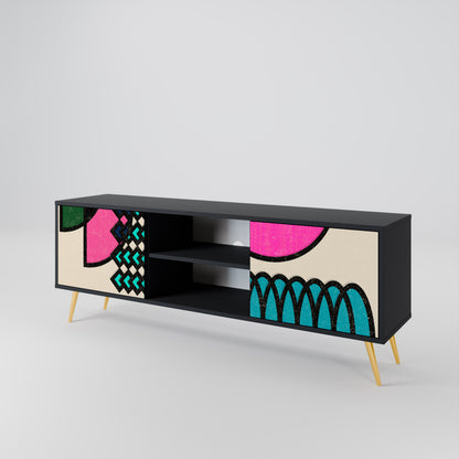 GEOMETRIC RHAPSODY Mueble de TV de 2 Puertas