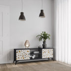 PIECES OF TOMORROW 2-Door TV Stand in Black Finish