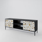 PIECES OF TOMORROW 2-Door TV Stand in Black Finish