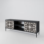 MONOCHROME NEXUS 2-Door TV Stand in Black Finish