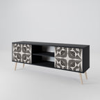 MONOCHROME NEXUS 2-Door TV Stand in Black Finish