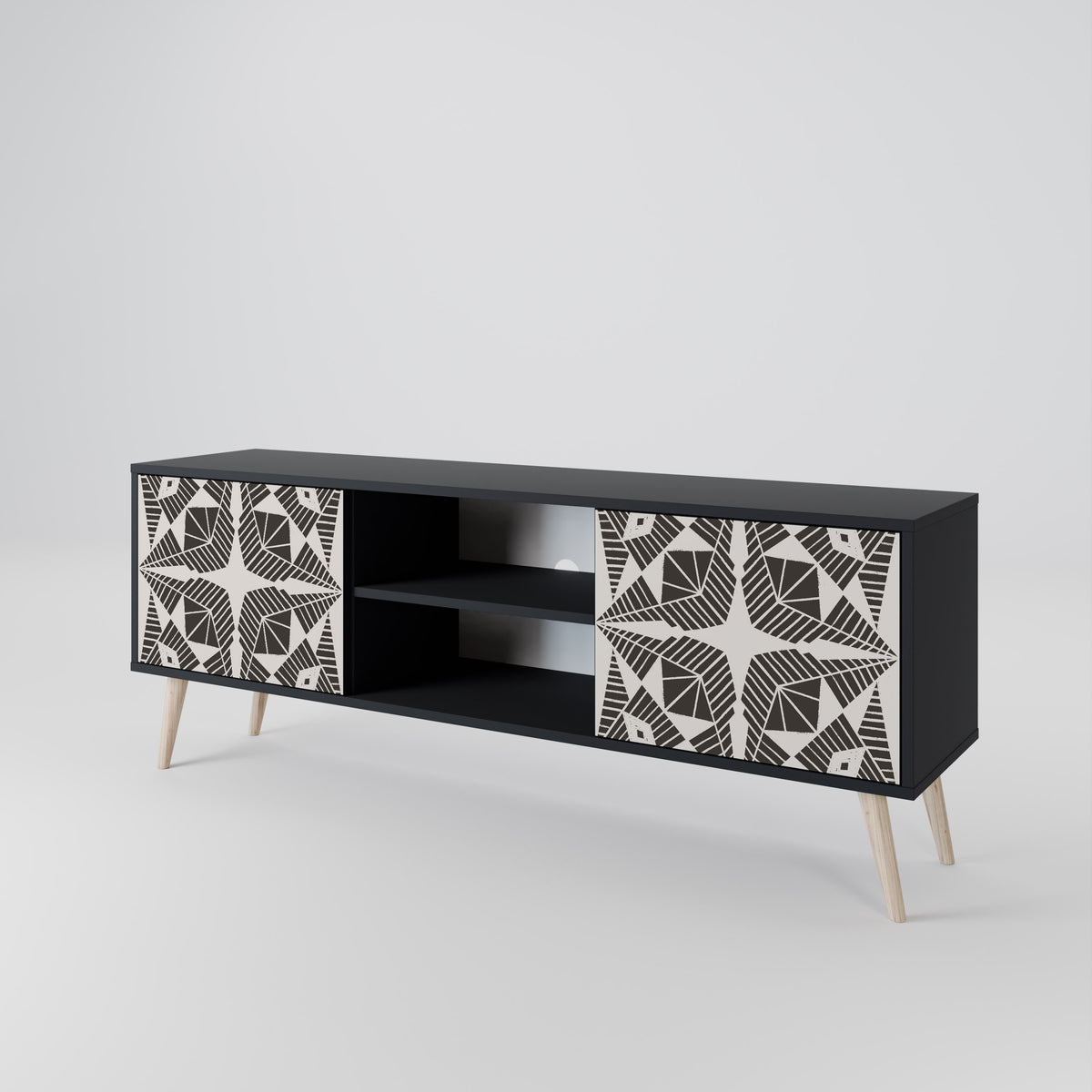MONOCHROME NEXUS Mueble de TV de 2 Puertas