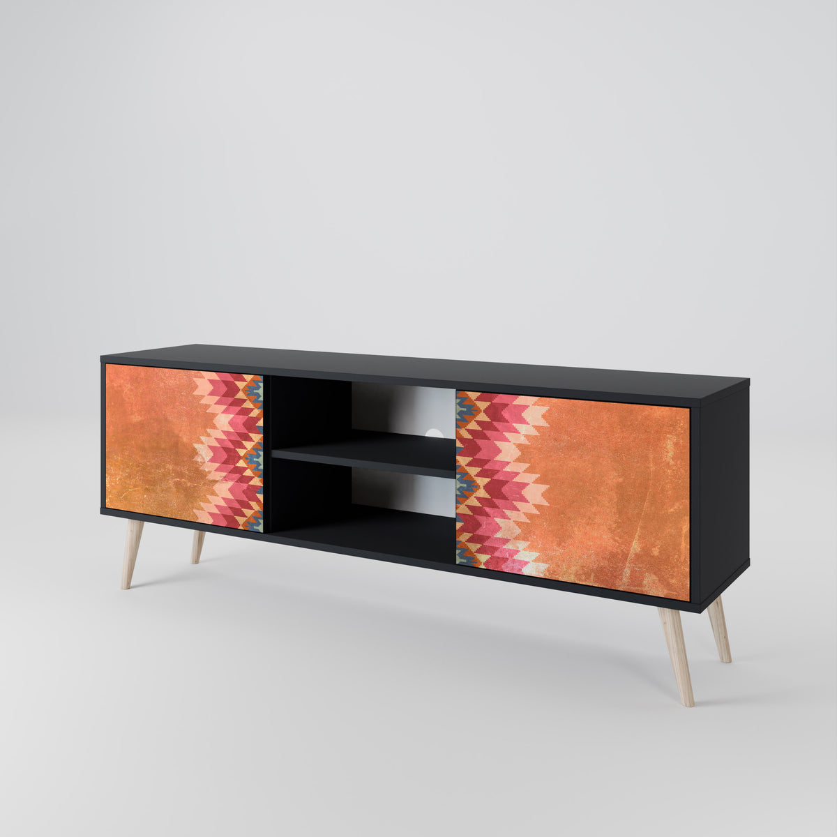INDIAN FOLK Mueble de TV de 2 Puertas
