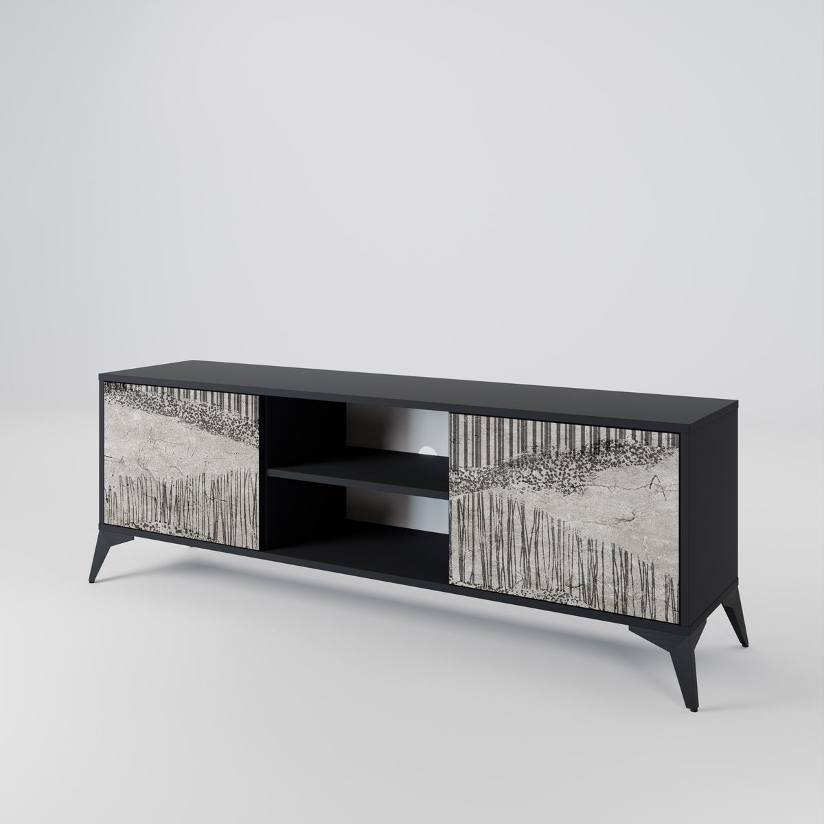 GRAIN LINES Mueble de TV de 2 Puertas