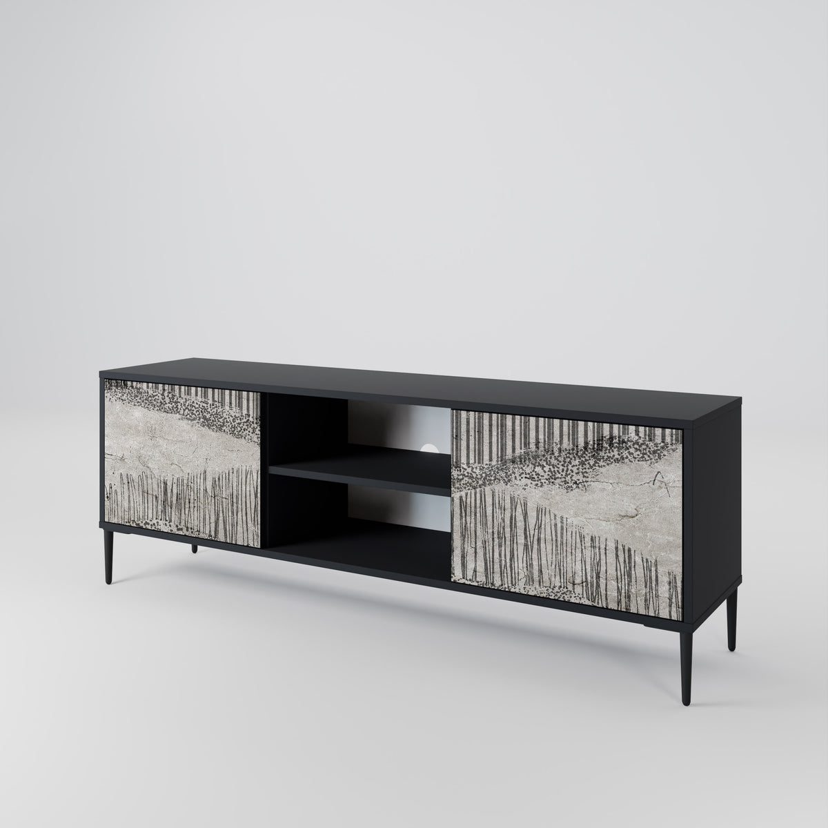 GRAIN LINES Mueble de TV de 2 Puertas