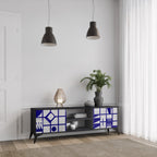 THE RIGHT PLACES Mueble de TV de 2 Puertas en Acabado Negro