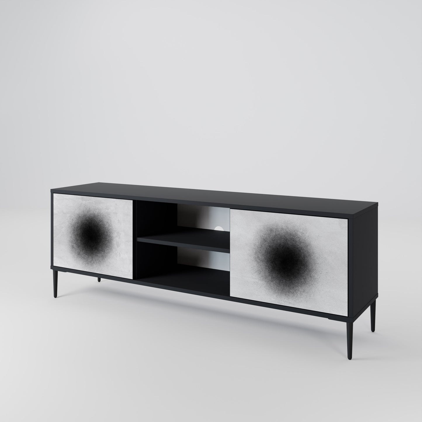 BLACK HOLE Mueble de TV de 2 Puertas