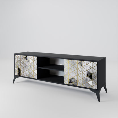 ASHEN ARIA Mueble de TV de 2 Puertas