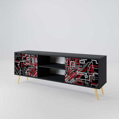 BROKEN LINES Mueble de TV de 2 Puertas