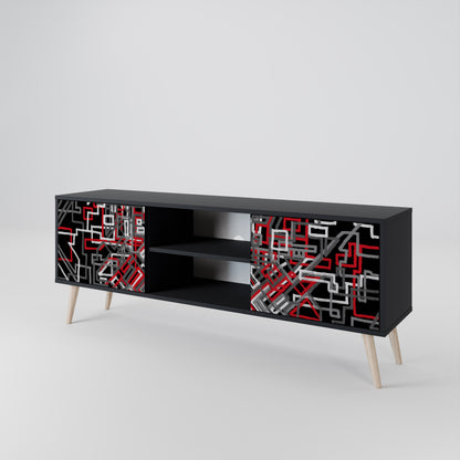 BROKEN LINES Mueble de TV de 2 Puertas