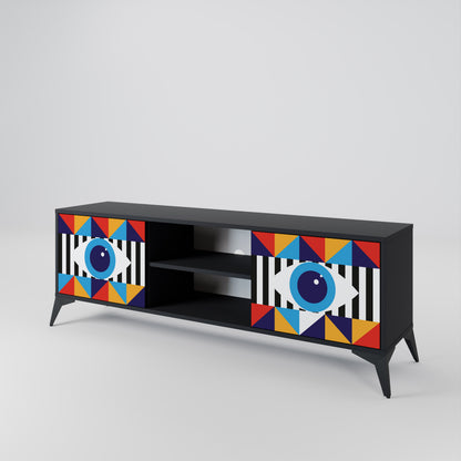 ABSTRACTION AND GEOMETRY Mueble de TV de 2 Puertas