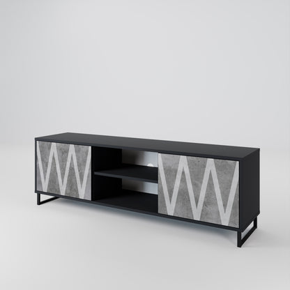 SOLID ZIG ZAG Mueble de TV de 2 Puertas