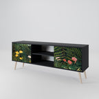 VIRGIN FOREST WITH SUNSET Mueble de TV de 2 Puertas en Acabado Negro