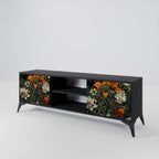 MIDNIGHT SPROUT 2-Door TV Stand in Black Finish
