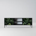 SUCCULENT JUNGLE 2-Door TV Stand in Black Finish