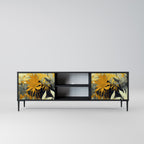 SUNKISSED LILY Mueble de TV de 2 Puertas en Acabado Negro