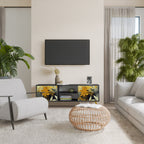 SUNKISSED LILY Mueble de TV de 2 Puertas en Acabado Negro