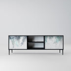 PALM VEIL 2-Door TV Stand in Black Finish