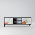 TRANQUIL TWIG Mueble de TV de 2 Puertas en Acabado Negro