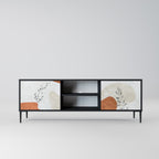 TRANQUIL TWIG Mueble de TV de 2 Puertas en Acabado Negro
