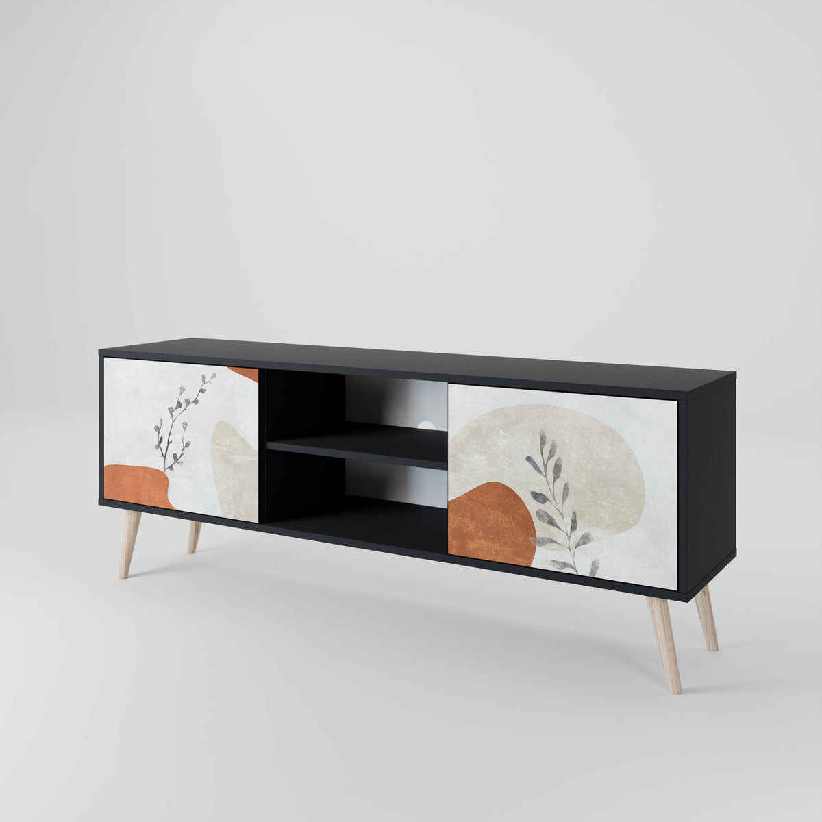 TRANQUIL TWIG Mueble de TV de 2 Puertas