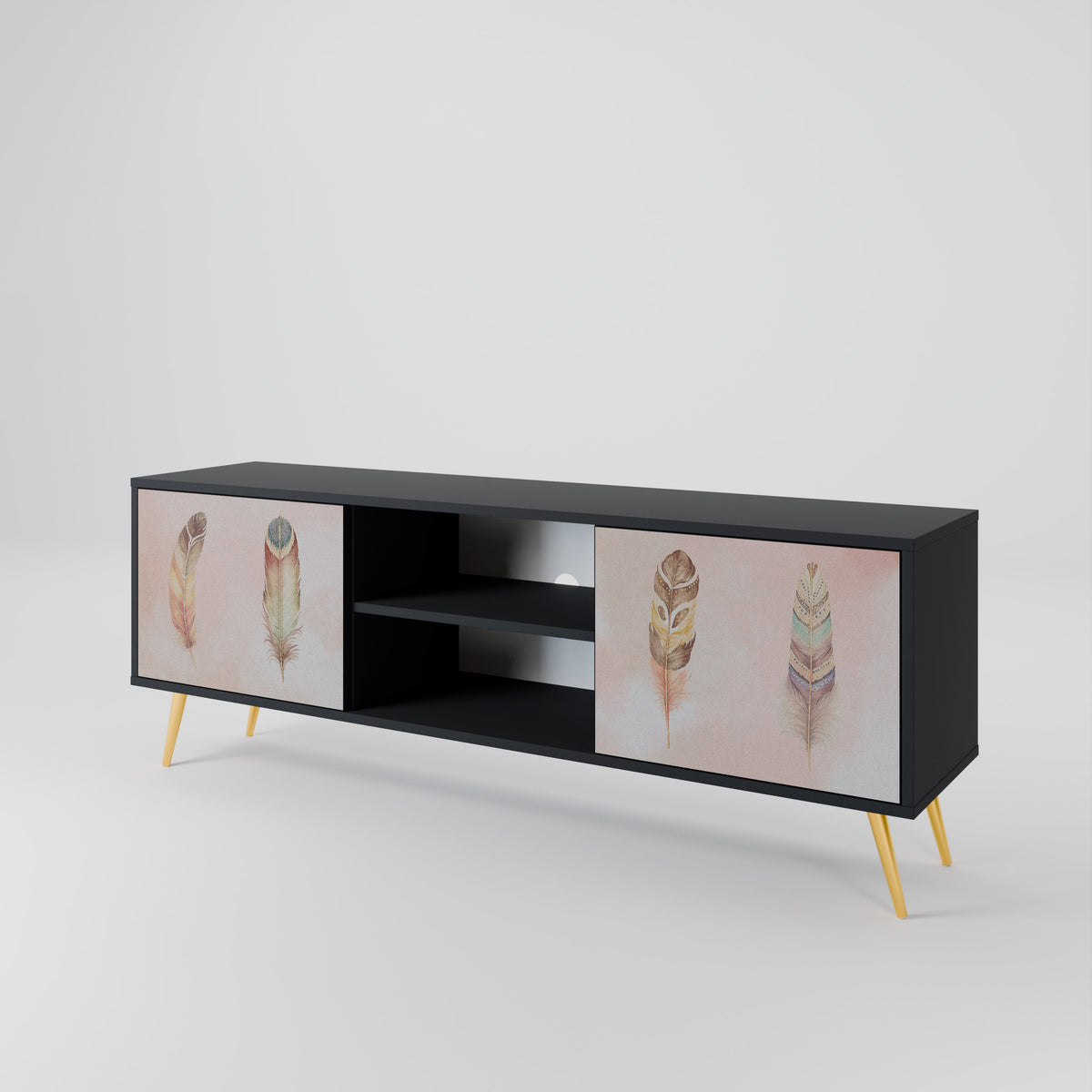 THE DELIQUESCE Mueble de TV de 2 Puertas