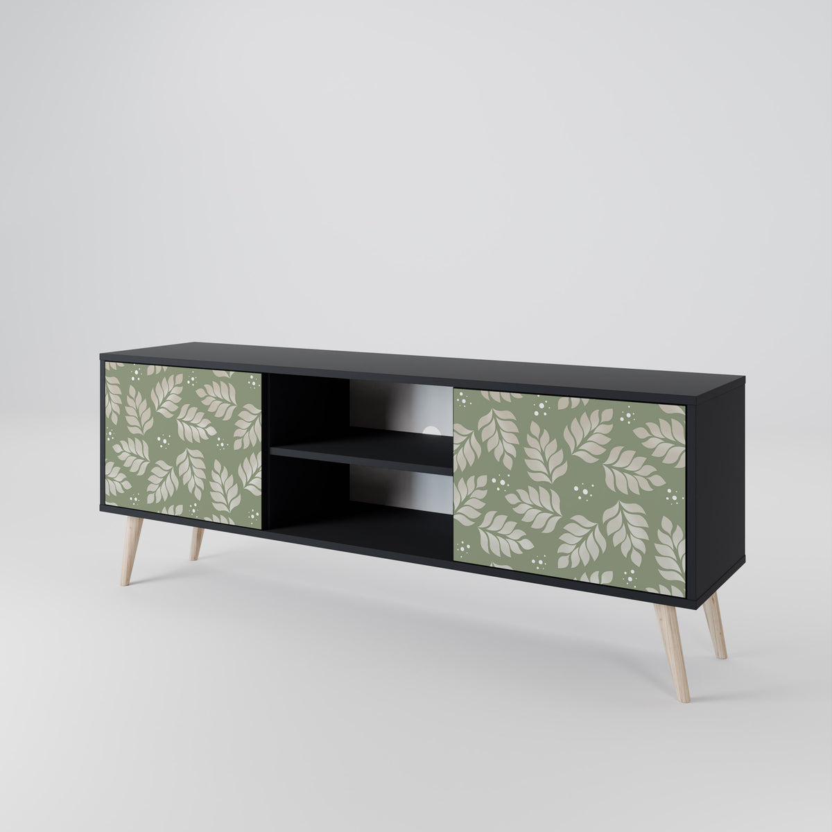 LEAVES ON GREEN Mueble de TV de 2 Puertas