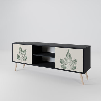 GREEN LEAFY STAMPS Mueble de TV de 2 Puertas