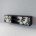 VERDURE FORMATION Mueble de TV de 2 Puertas en Acabado Negro