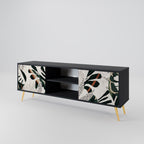 VERDURE FORMATION Mueble de TV de 2 Puertas en Acabado Negro