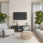 CITRUS BLACK AND WHITE Mueble de TV de 2 Puertas en Acabado Negro