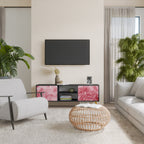 SWEET TROPICS Mueble de TV de 2 Puertas en Acabado Negro