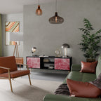 SWEET TROPICS Mueble de TV de 2 Puertas en Acabado Negro